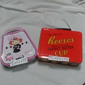 Reeses Peanut Butter Cup & Strawberry Tin Lunchbox